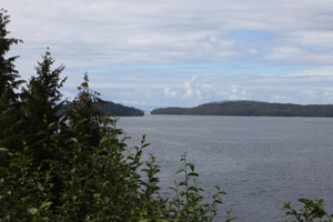 One of the pristine views from the neighborhood where former Cape Fox Corporation CEO Bruce Borup lived. (Michael Grabell/ProPublica)