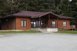 The headquarters of the Cape Fox Corporation in Saxman, Alaska. (Michael Grabell/ProPublica)